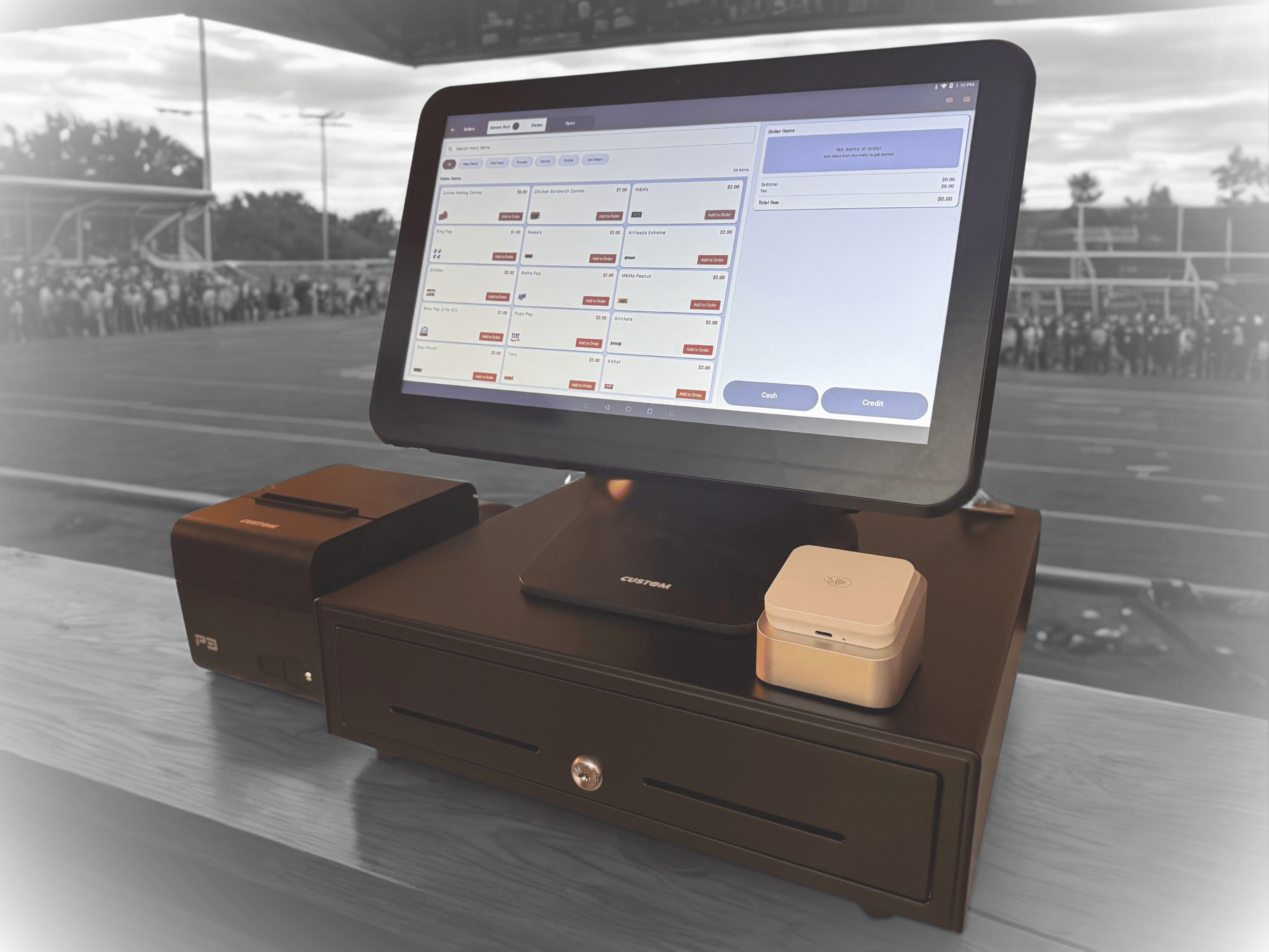 BlazeBite POS system with terminal, printer, and card reader